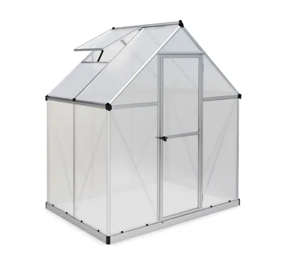 Produktbild von Palram - Canopia Aluminium Gewächshaus Mythos 64 Silber 126x185x208 cm