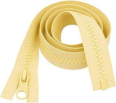Produktbild von Durchziehbarer Kunststoffzahn - Reparatur für Jacken - 71 cm - Gelb