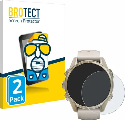 Produktbild von 2x BROTECT Schutzfolie für Garmin Fenix 8 (43 mm) Displayschutz Displayschutzfolie Folie Matt Entspiegelungsfolie