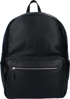 Produktbild von Schwarzer Baby Wickel-Rucksack | Echt Leder | mit Wickelunterlage