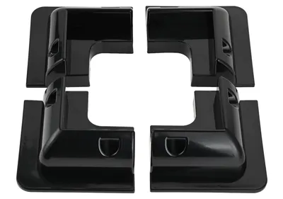 4 Solarpanel-Montagewinkel, ABS, schwarz, für Wohnmobil & Boot