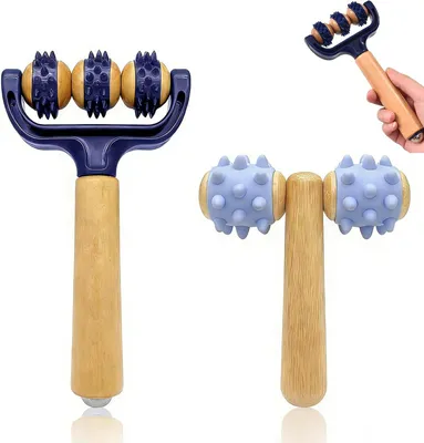 Produktbild von 2-teiliges Massage-Set, Massagegerät mit Griff für Beine und Rücken