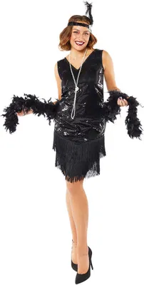 Produktbild von 20er Jahre Charleston Flapper Damenkostüm Deluxe