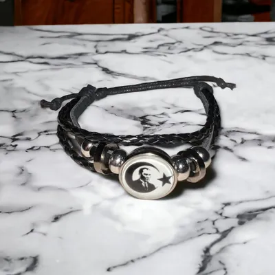 Produktbild von Atatürk Armband 3D Gravur im Glas