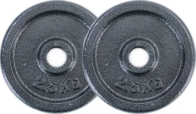 Produktbild von 5 kg Hantelscheiben Set 2x2,5 kg Gusseisen Hantel Gewicht versiegelt 28mm