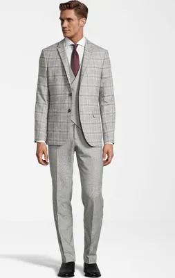 Produktbild von SteffenKlein Herren Anzug Slim Fit 5597-46, 5597-48, 5597-50, 5597-52, 5597-54, 5597-56, 5597-102, 5597-106, 5597-98 903831 hellgrau 50