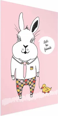 Produktbild von Posterpapier Poster - Rabbit's Friend 40x60 cm Für Kinder e-A-0109-ao-a