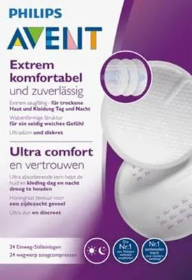 Productafbeelding van Avent Borstcompressen Wegwerp (24 stuks)