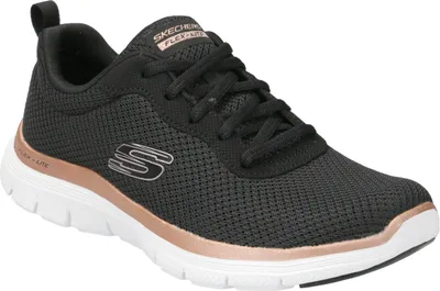 Produktbild von Skechers Flex Appeal 4.0 sportlicher Schnürer Schwarz