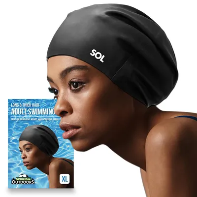 Imagen del producto de Gorro de silicona XL, impermeable, ideal para cabello largo y grueso, unisex