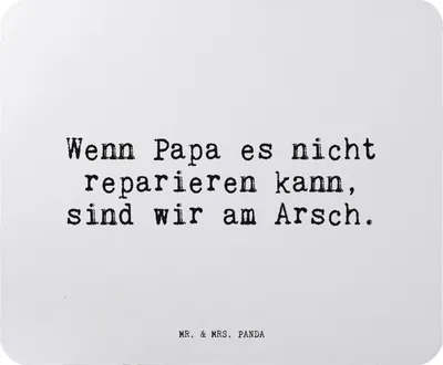 Produktbild von Mr. & Mrs. Panda Mauspad Wenn Papa es nicht... - Aquarellblau - Geschenk, Mousepad, Spruch Sprüche Weisheiten Zitate Lustig Weisheit Worte, laptop, Vater, Männer, pc