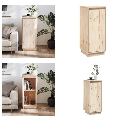 Produktbild von vidaXL Sideboard 31,5x34x75 cm Massivholz Kiefer - Sideboard - Sideboards - Beistellschrank - Schrank Mit Türen