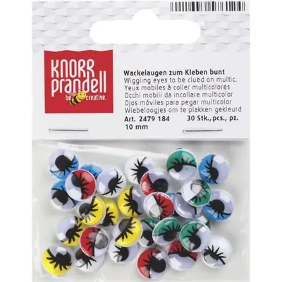 Produktbild von KNORR prandell 212479184 Wackelaugen Wimpern 10mm sort.30er