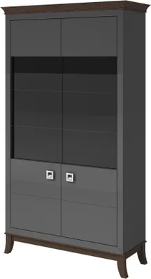 Produktbild von Meublorama HA-TISARO-24Z3LJ12*3C/124KG, 2 Tür(en), 5 Regale, Grau, Mitteldichte Faserplatte (MDF), 2 Jahr(e), 440 mm