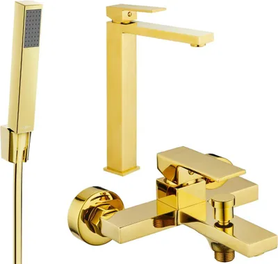 Immagine prodotto di Mexen Uno R77 set da bagno, dorato - 71413R77-50
