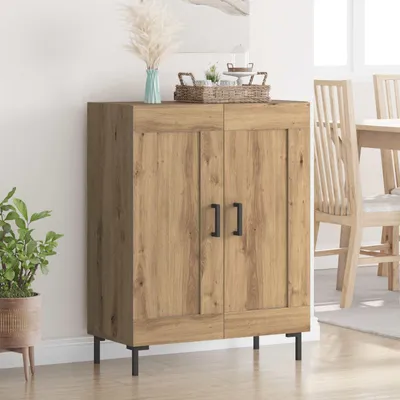 Productafbeelding van vidaXL Dressoir Artisan-Eik, 69,5 x 34 x 90 cm, samengesteld hout en ijzer