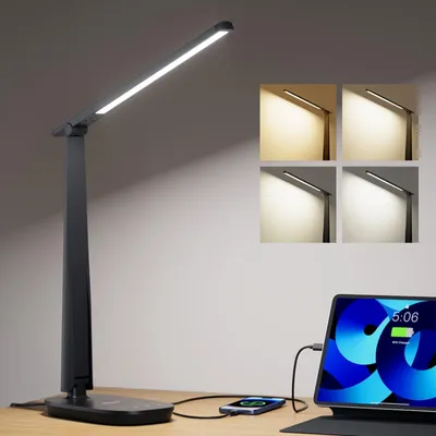 Produktbild von Honeywell LED Schreibtischlampe CRI94 Dimmbar für Lesen und Home office – Schwarz