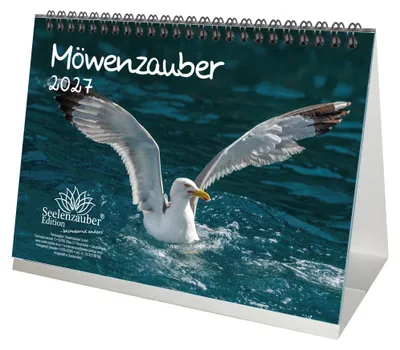 Produktbild von Möwenzauber DIN A5 Tischkalender für 2027 Vogel - Seelenzauber