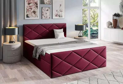 Obrázek produktu pro Postel s matrací a roštem HALKA - 140x220, červená 1 + topper