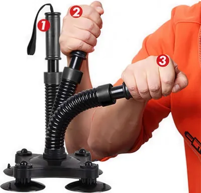 Produktbild von Handtrainer Unterarmtrainer 45–50 lbs, Griffkrafttrainer mit Saugnäpfen & Handschlaufe, rutschfester ABS-Griff, für Heimfitness & Profi-Training