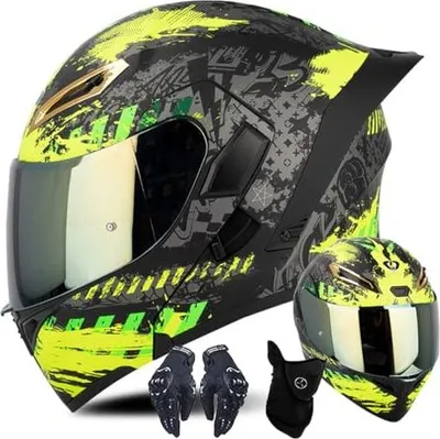 Produktbild von Modulare Motorradhelmhandschuhe Gesichtsschutz, Helm umdrehen