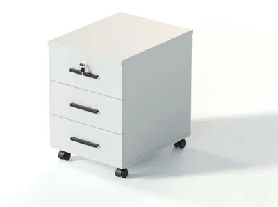 Immagine prodotto di Scrivania mobile, base moderna, cassetti, ruote, archivio documenti, design compatto
