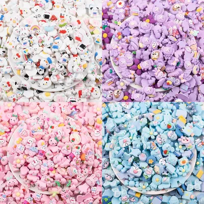 Immagine prodotto di Set di ciondoli a forma di slime, 100 pezzi, colorati, per la creazione di gioielli e progetti fai-da-te