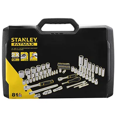 Zdjęcie produktu dla Stanley HTS Steckschluessel Set ½" + ¼", 81-teilig
