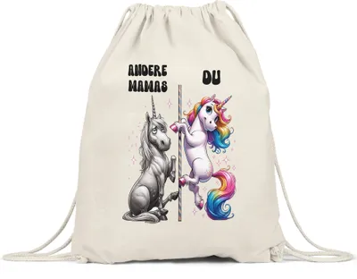 Produktbild von Andere Mamas Du Einhorn Turnbeutel Mama Spaß Geschenk Unicorn