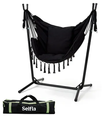 Image de Kit de supports pour hamac, pour une utilisation en extérieur, de couleur noire