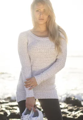 Image de Urban Classics Ladies - Long WIDENECK Sweater weiß - XS