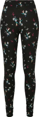 Obrázek produktu pro Dámské leginy Urban Classics Ladies Soft AOP Leggings blackfloret - XS