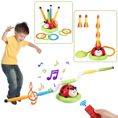 Produktbild von 3 in 1 Spiele für Kinder Raketen Spielzeug Seilspringmaschine Kinder Marienkäfer