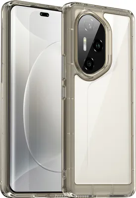 Immagine prodotto di Custodia per Honor 300 Pro trasparente, protettiva in silicone TPU antiurto grigio titanio