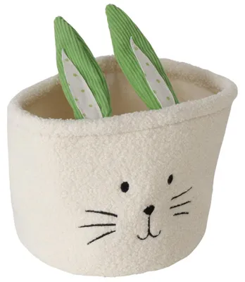 Obrázok produktu pre Textilný košík na drobnosti NIKKEL s motívom zajaca, 27 x 18 cm