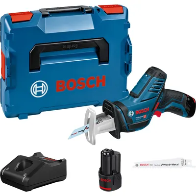 Imagen del producto de Bosch 060164L976: Sierra sabre inalámbrica Bosch GSA 12V-14, incluye 2 baterías y cargador