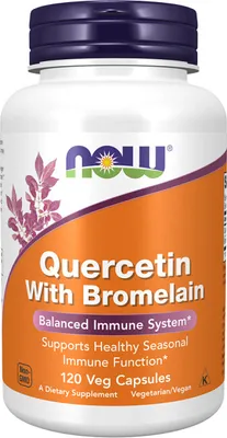 Produktbild von Quercetin mit Bromelain 120 Gemüsekapseln Now Foods