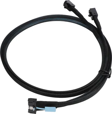 Image de 8i to 2 SFF 8643 Cable PCIe 5.0 32GT/s for MCIO X8 to Mini SAS HD SFF 8643 Cord for Server Data Center 31.5in