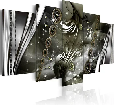 Produktbild von Modernes Wandbild f-A-0176-b-p (100x50) - 5 Teilig Bilder Fotografie auf Vlies Leinwand Foto Bild Dekoration Wand Bilder Kunstdruck ABSTRAKT