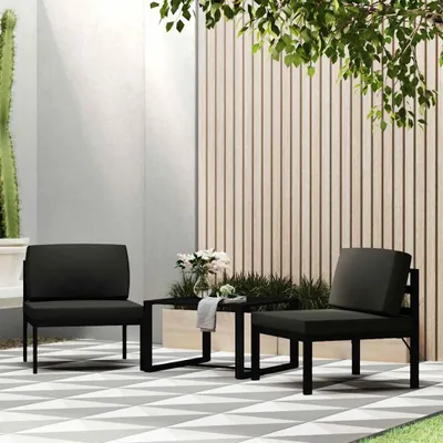 Zdjęcie produktu dla vidaXL Sofa modułowa część środkowa z poduszką aluminium antracyt
