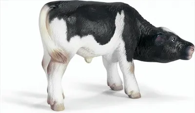 Produktbild von SCHLEICH 13615 - Bauernhof, Kalb Schwarzbunt, saugend