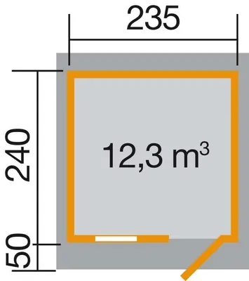 Produktbild von WEKA 170.2424.00.00 Gartenhaus/Blockbohlenhaus Schongau 1 /Einzeltür/Einzelfenster ; Größe: 2 ; Farbgebung: Naturbelassen ; Wandstärke: 28 mm ; Maße (LxBxH): 290 cm x 235 cm x 226 cm ; Seitenwandhöhe: 216 cm
