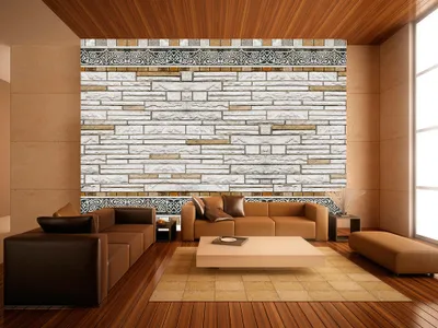 Produktbild von Vlies Fototapete 350x256 cm Tapeten Wandtapete XXL Steine Steinwand Steinoptik Ziegel f-A-0006-a-a