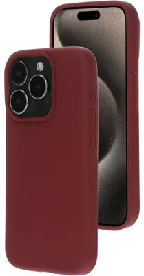 Produktbild von Mobiparts iPhone 15 Pro Silikon Hülle Backcover - Plum Red
