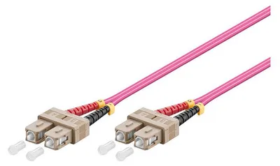 Image de GoodConnections Patchkabel LWL Duplex OM4 (Multimode, 50/125) SC/SC, LSZH, austauschbare Polarität, 1m,