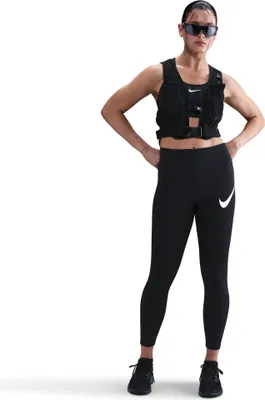 Produktbild von Nike W Nk Df Tempo Hr 7/8 Tgt Swhbr Black/White Black/White L