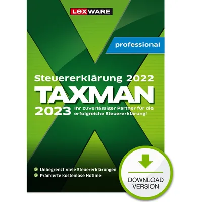 Produktbild von TAXMAN professional 2023 - Lizenz - 5 Computer - ESD - Win - Deutsch