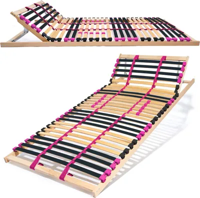 Produktbild von Coemo Lattenrost PINK DREAM 70x200 cm Kopfteil Härtegrad verstellbar 28 Leisten
