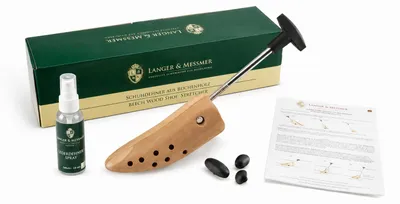 Produktbild von Langer & Messmer Schuhdehner aus Buchenholz für Damen inkl. Lederdehner, Größe S 34/36,5, KI-generiertes Bild