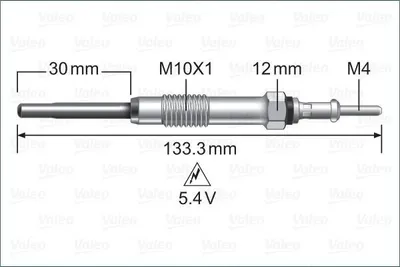 Produktbild von VALEO 345243 Diesel Glühkerze für HYUNDAI Tucson (TL, TLE)